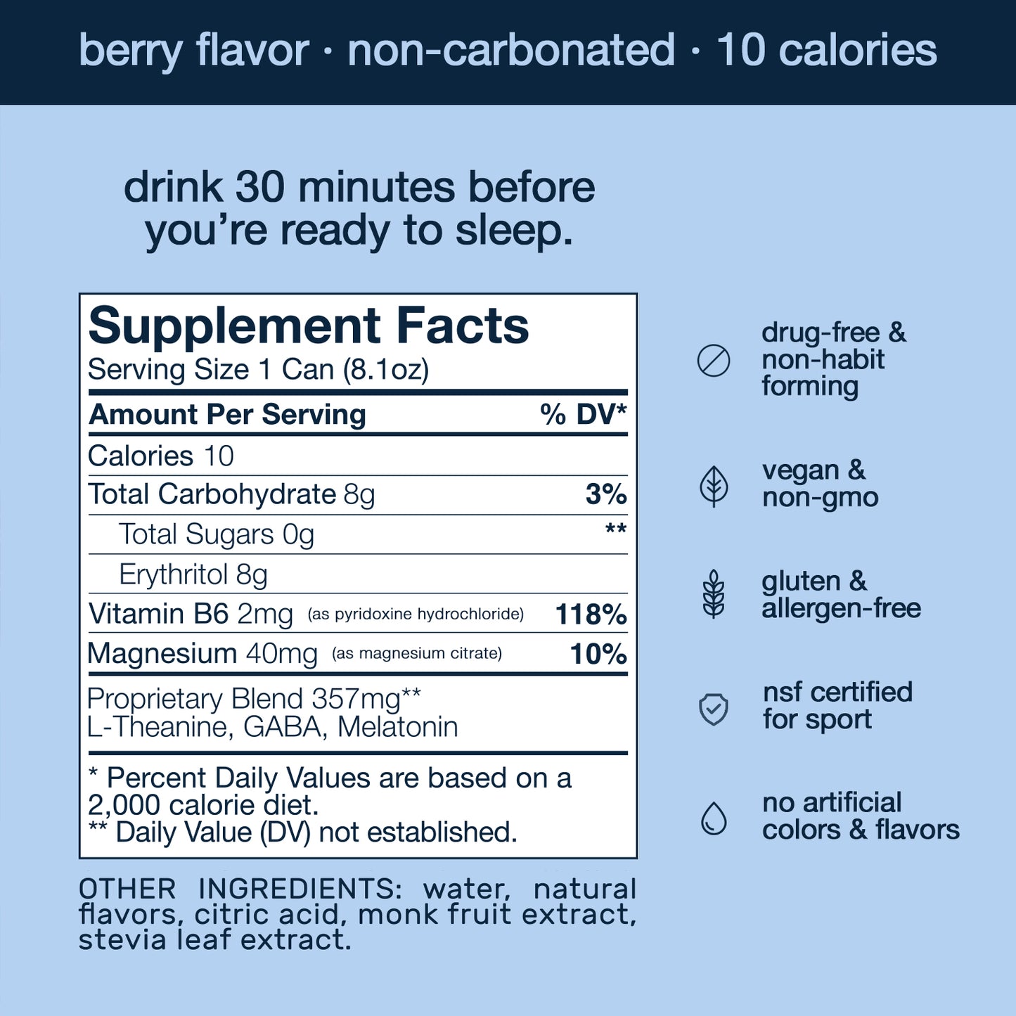 Som Sleep Drink Zero Sugar Berry