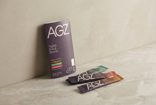 AGZ by Athletic Greens pack on a neutral background.