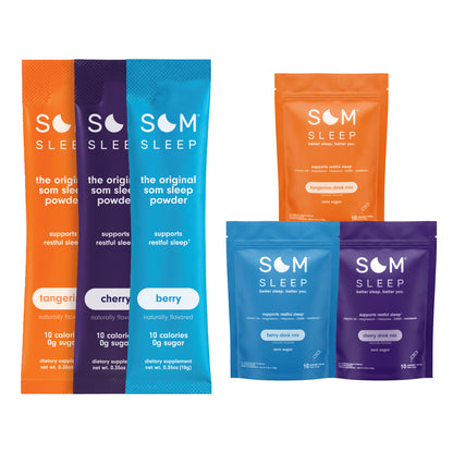 Som Sleep Powder Variety Pack: Berry, Cherry, Tangerine - 30-Pack