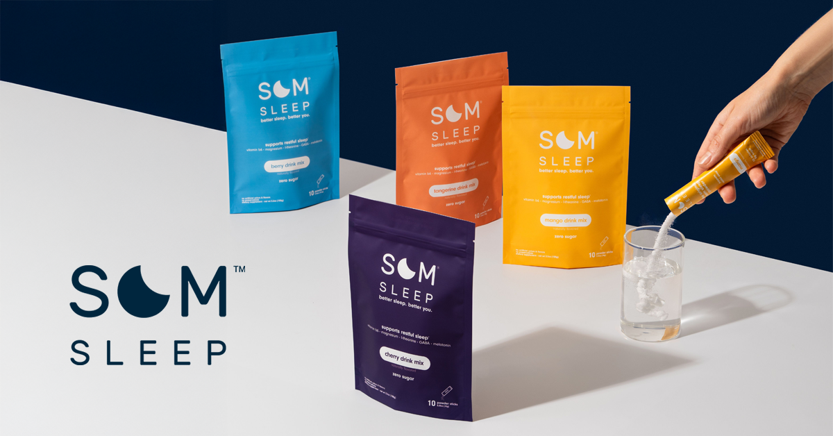 Sleep Mix Powder Sleep Aid Drink Mix Powder with Magnesium & Melatonin | Som Sleep
