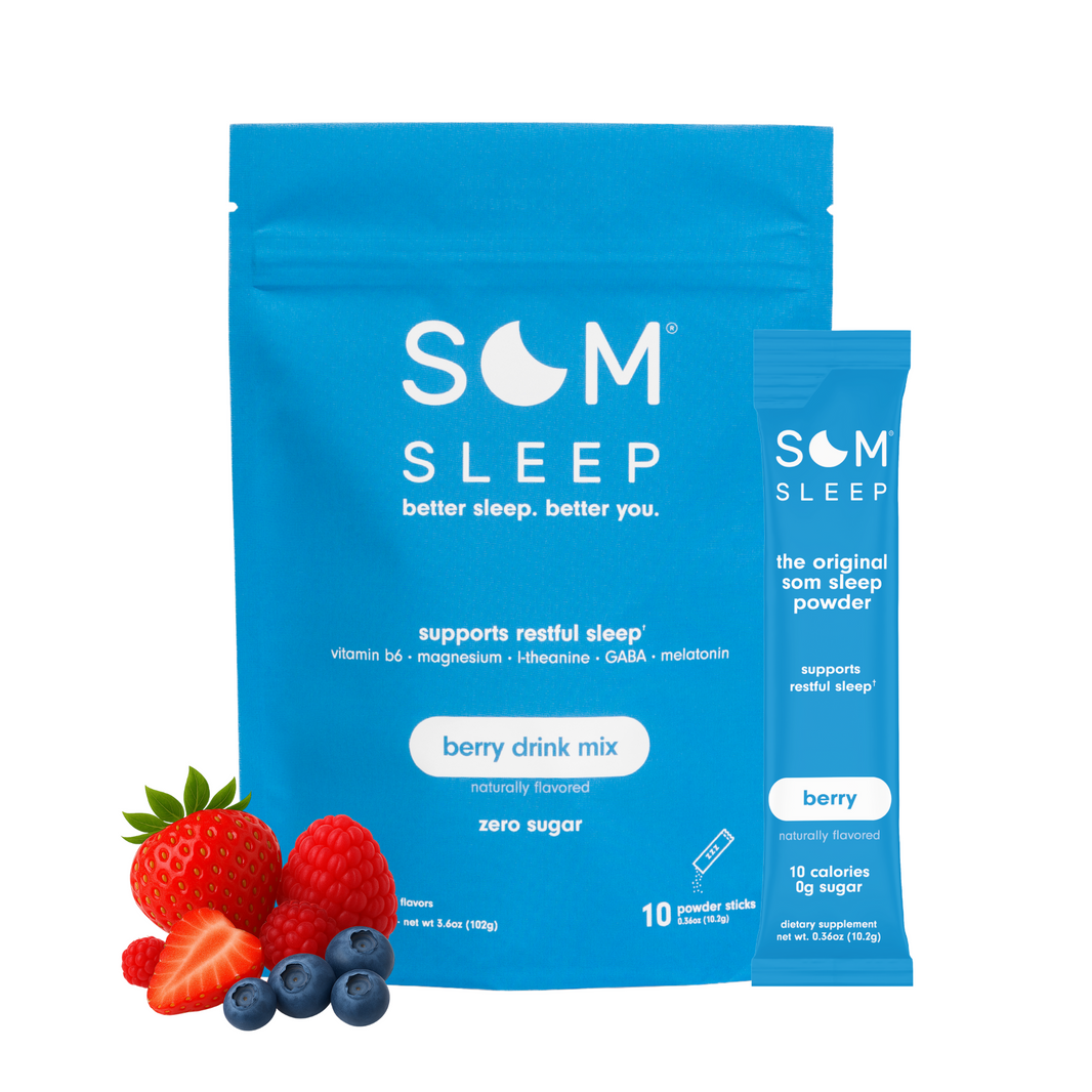 Sleep Mix Powder Sleep Aid Drink Mix Powder with Magnesium & Melatonin | Som Sleep