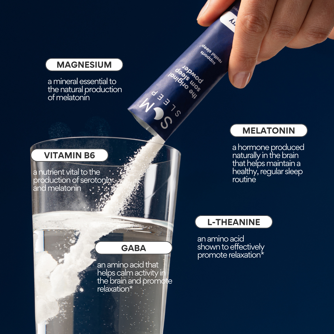 Sleep Deep Powder Som Sleep Recovery Powder: Nighttime Drink for Deep Sleep - Cherry