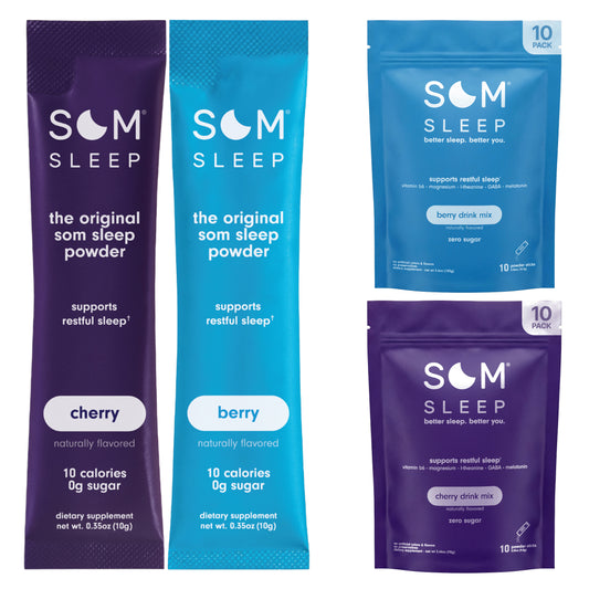 Som Sleep Powder Variety Pack: Berry + Cherry - 20-Pack