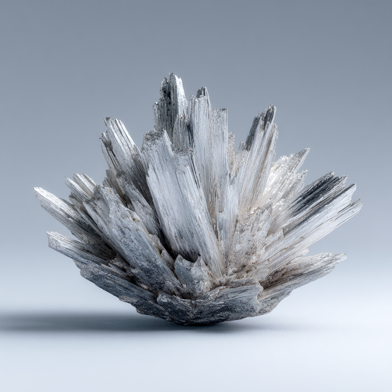 Crystal formation on a gray background
