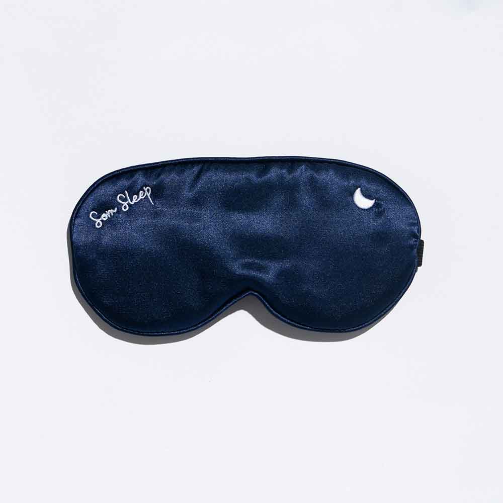 The Satin Silk Sleep Mask in Navy Blue - Limited Edition